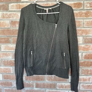Victoria’s Secret Long Sleeve Zipper Sweater Medium Gray